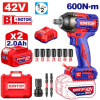 Thumbnail LLAVE DE IMPACTO 1/2" BL 600NM 2X BAT 42V 2AH + ACC0