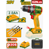 Thumbnail TALADRO PERCUTOR 13MM BL 62NM 2X BAT. 20V 2AH (COMPACT) JDCDP62810
