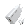 Thumbnail CARGADOR USB-A/USB-C BLANCO 10W C CABLE TIPO C CH400B MEGASTAR0
